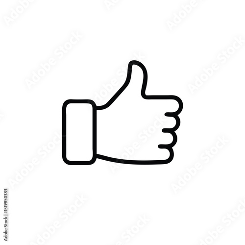 thumb up outline vector icon desgin.