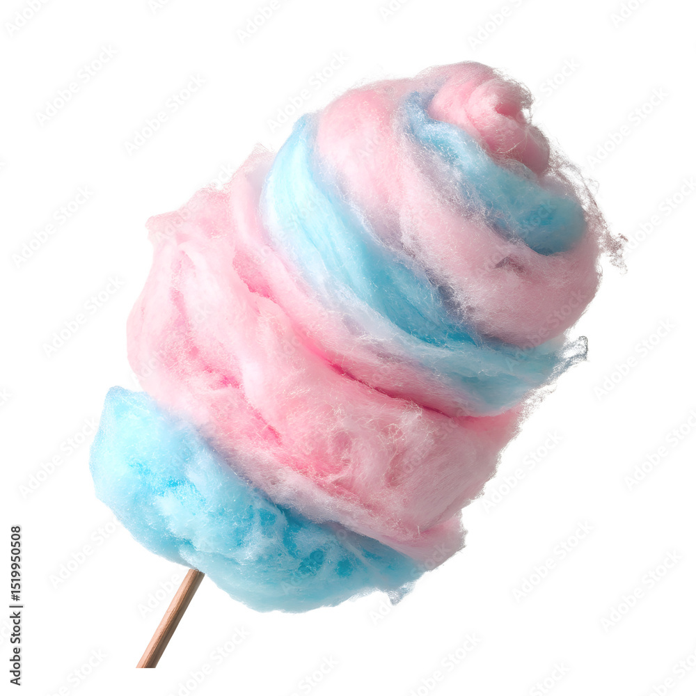 Fototapeta premium a Cotton candy isolated on transparent background Png