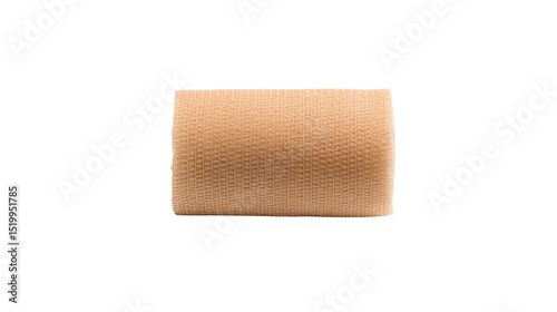 Medical Elastic Bandage Roll Beige Skin Tone Texture on white and transparent Background