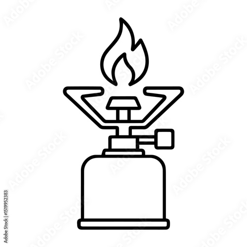 Gas burner icon on white background vector
Vector line icon rock climbing, mountaineering, tourism