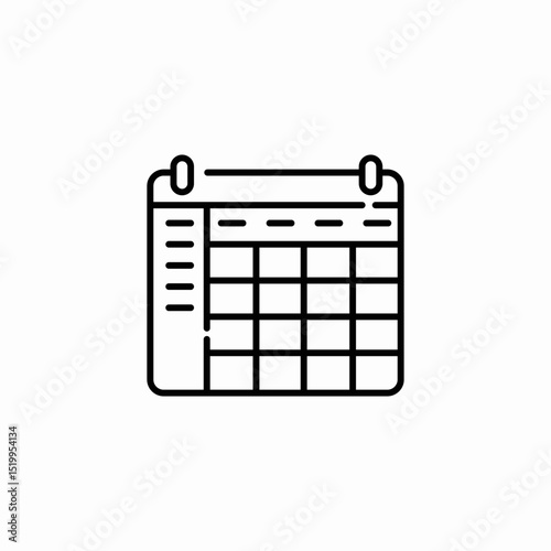 calendar planner icon sign vector