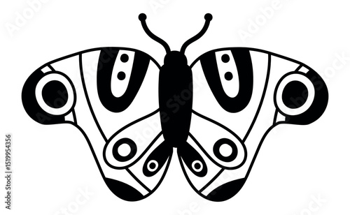 Butterfly with large wings and symmetrical patterns embodying nature's beauty, ideal for designs focused on wildlife, insects, and conservation themes photo