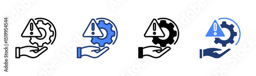 Risk Management icon sheet multiple style collection
