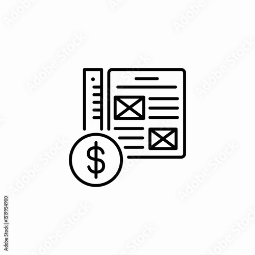 design cost icon sign vector