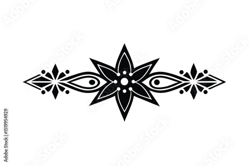Ethnic dari border design with intricate textile art patterns vector art illustration