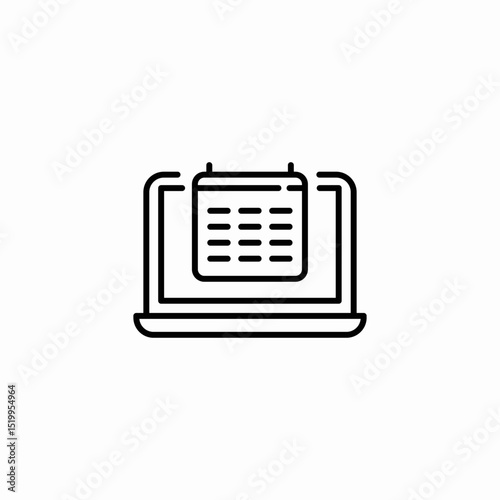 digital calendar icon sign vector