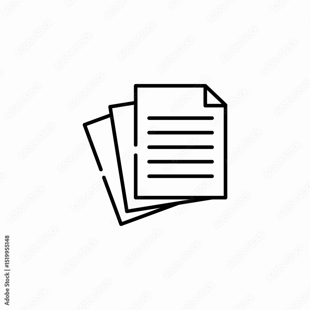documents papers icon sign vector documents papers icon sign vector