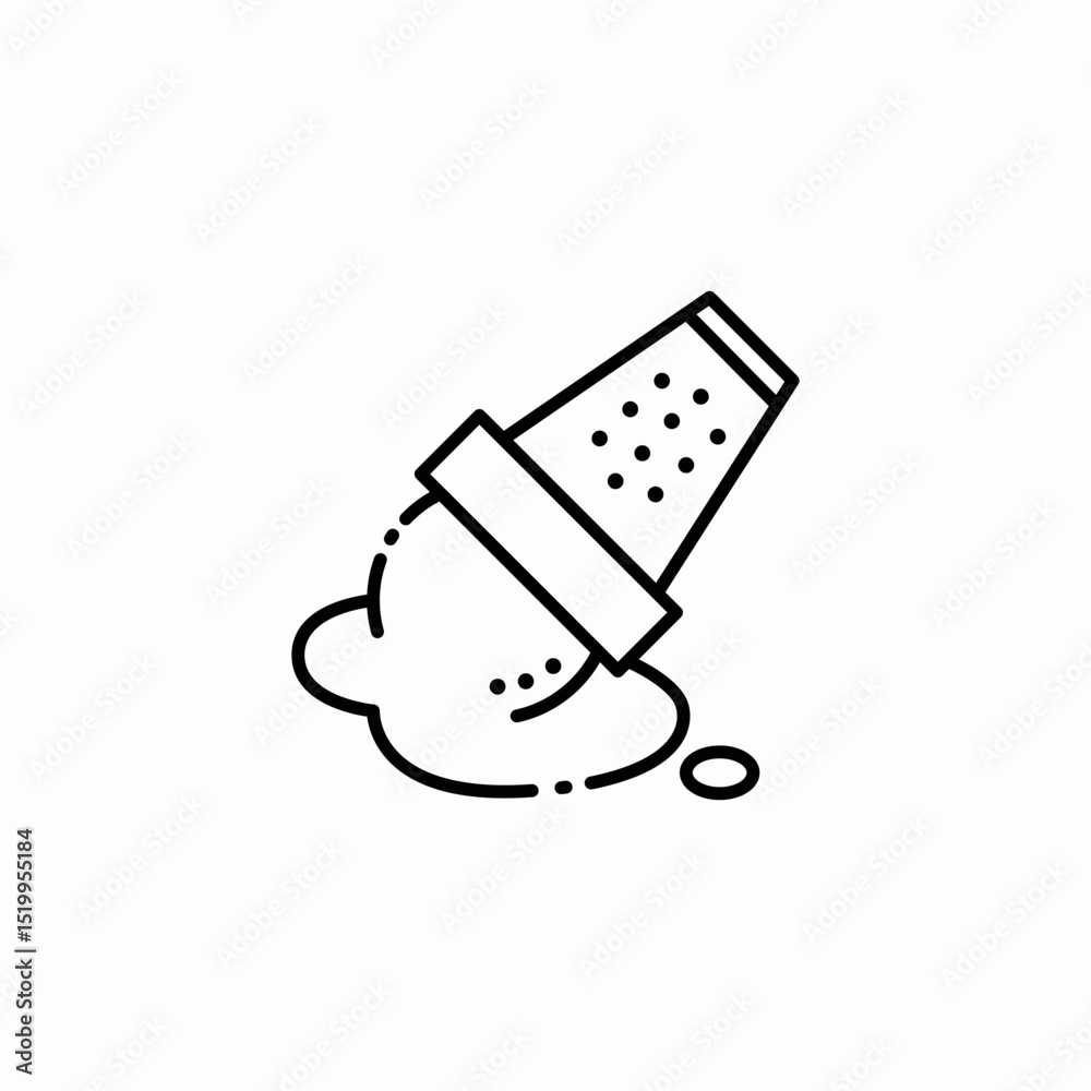 dropped melted icecream icon sign vector