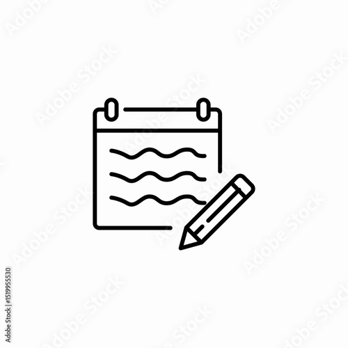 event planner edit icon sign vector