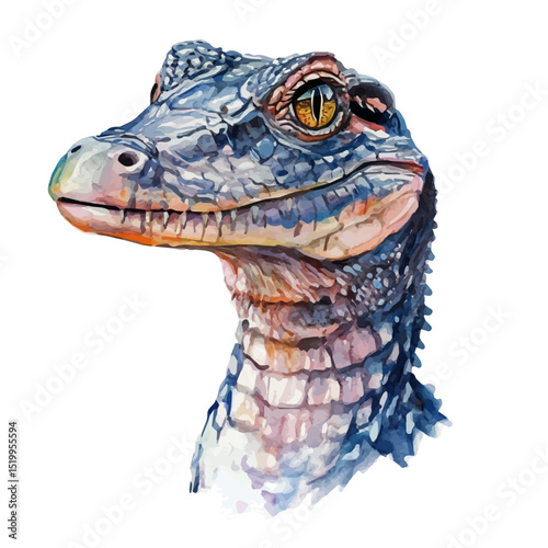 Anhanguera, watercolor clipart vector, high quality, isolated on a white background.