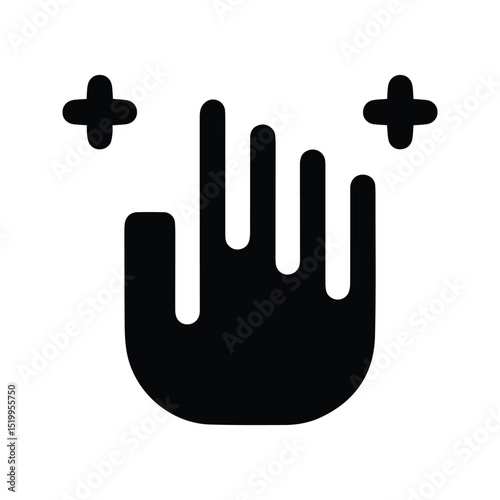 Clean Hands Icon. Shiny Clean Hands Illustration. Wash Your Hands Until Clean.