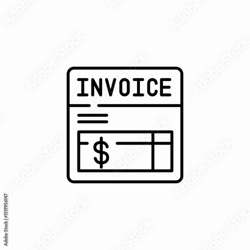 invoice bill document icon sign vector