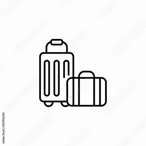luggage suitcases icon sign vector