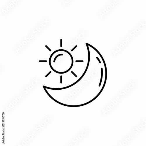 night day time icon sign vector