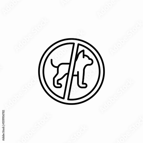 no dog allowed icon sign vector
