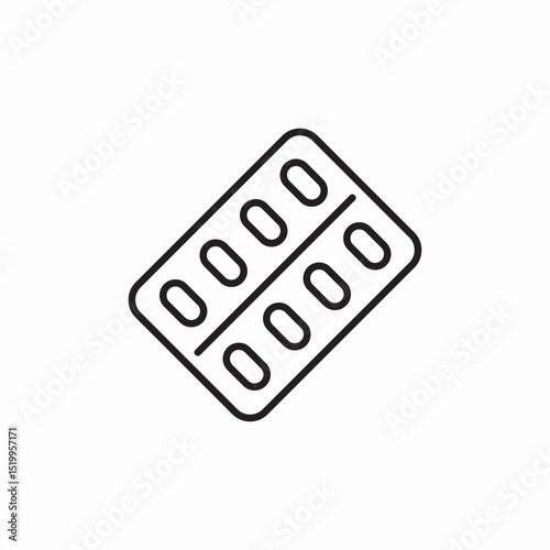 capsule pill case icon sign vector