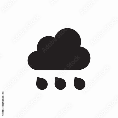 cloud rain icon sign vector