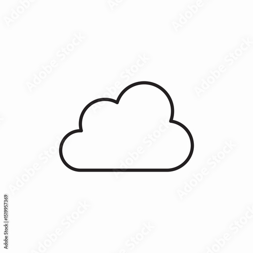 cloud sky icon sign vector