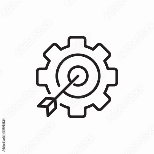 engineering target icon sign vector