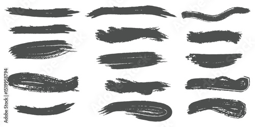 Ink stencil brush strokes and grunge lines with paint splashes drawn in a rectangular shaped composition for text, callouts. Brush strokes in dirty style with drops blots. Grunge banners. EPS 10. 