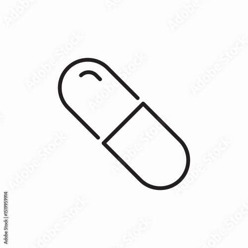 pill capsule icon sign vector