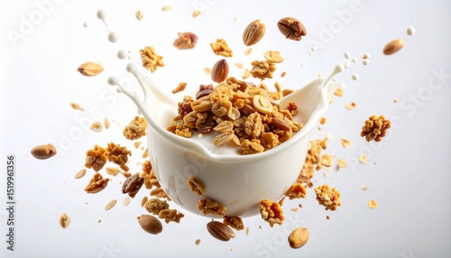 Granola Explosion with Milk