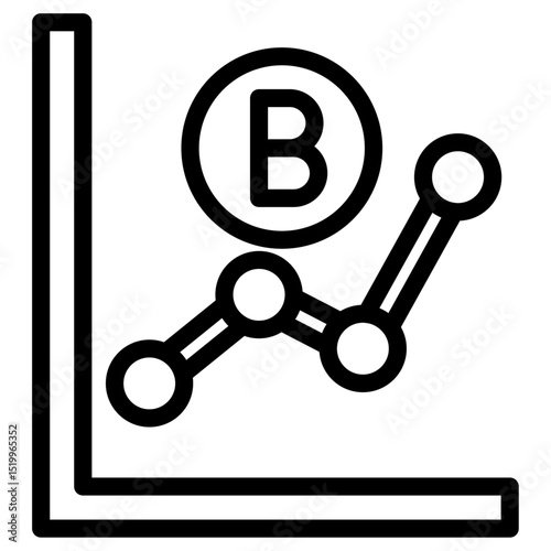 bitcoin evolution icon Simple thin line stroke