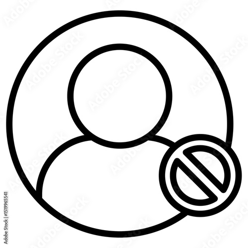 block user icon Simple thin line stroke