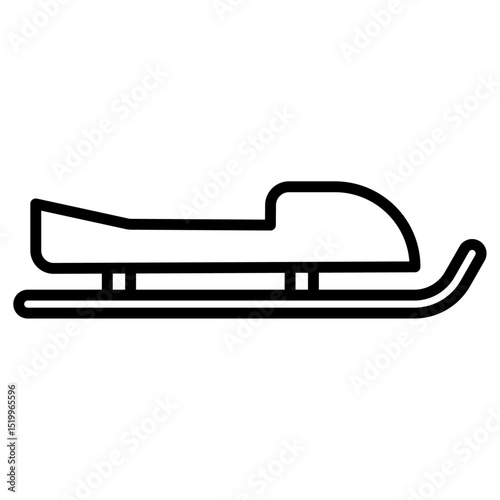 bobsleigh icon Simple thin line stroke