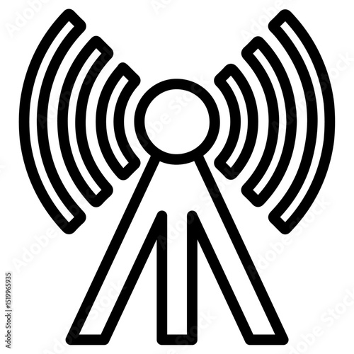 brodcast icon Simple thin line stroke