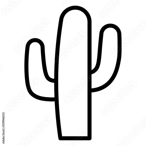 cactus icon Simple thin line stroke