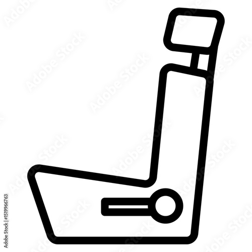 car seat adjusment icon Simple thin line stroke