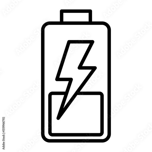 charging icon Simple thin line stroke