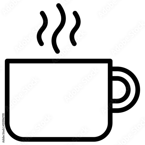 coffe cup icon Simple thin line stroke
