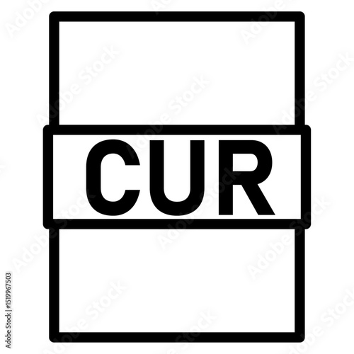 cur file icon Simple thin line stroke