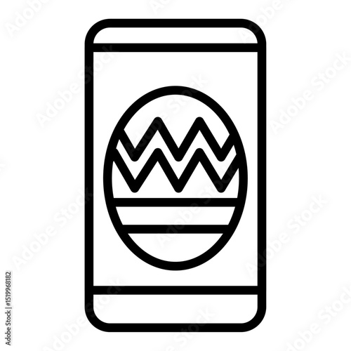 easter messege icon Simple thin line stroke