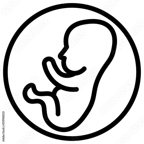 embryo icon Simple thin line stroke