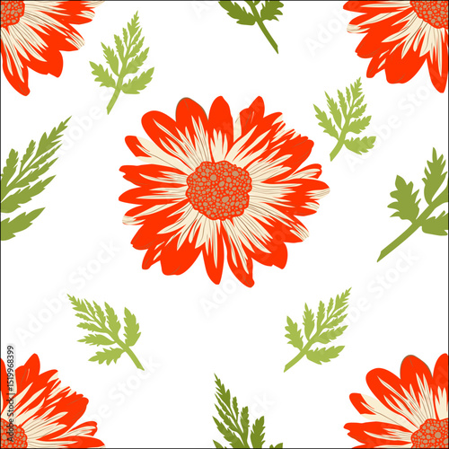 set of flowers