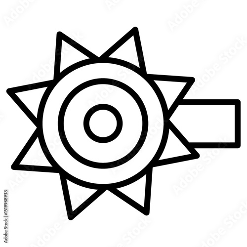 excavator icon Simple thin line stroke