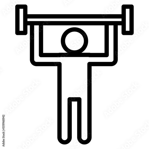exercise icon Simple thin line stroke