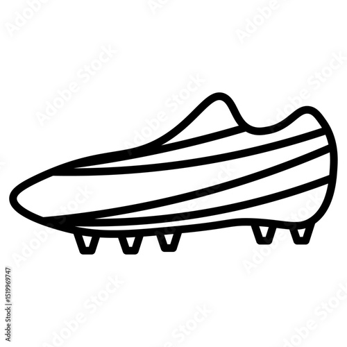 football shoe icon Simple thin line stroke
