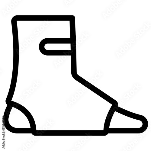 foot splint icon Simple thin line stroke