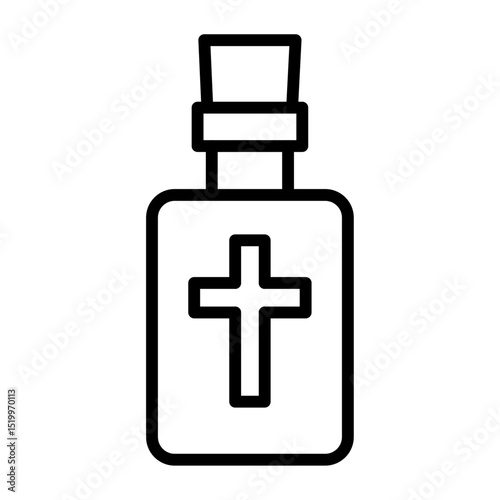 holywater icon Simple thin line stroke