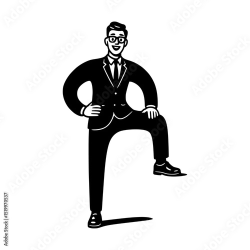 Businessman in cartoon style vector