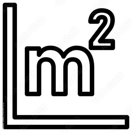 m2 icon Simple thin line stroke