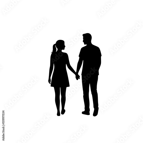 Wallpaper Mural silhouette of a man and woman Torontodigital.ca