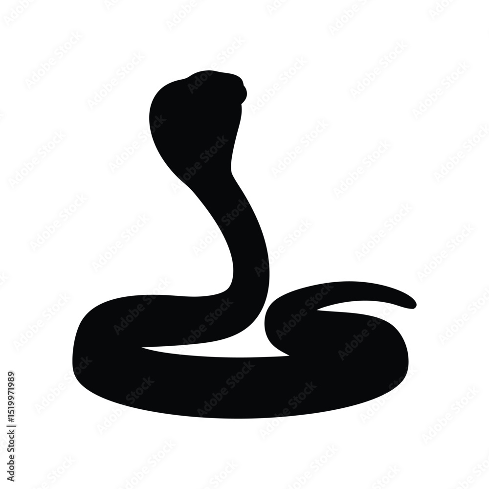 Fototapeta premium Snake silhouette, Snake silhouette vector