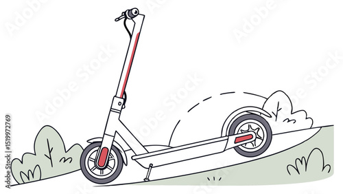 Explore the outdoors with a sleek white electric scooter perfect for urban commuting and recreational rides