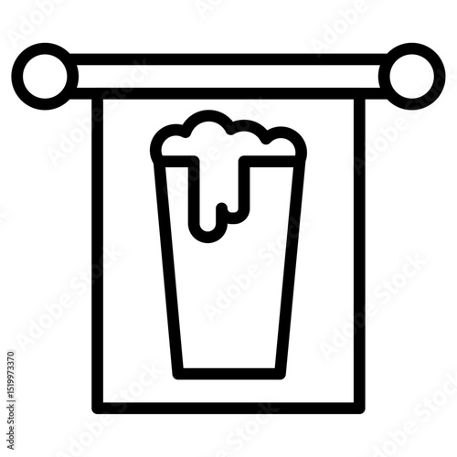 oktober fest icon Simple thin line stroke