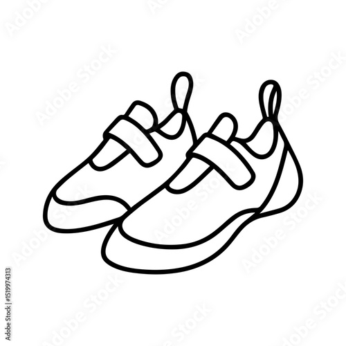 icon boots rock climbing on white background vector
Vector line icon rock climbing, mountaineering, tourism